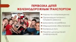 Перевозка детей без родителей по россии по жд