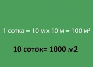 Сколько в 1 сотке м2