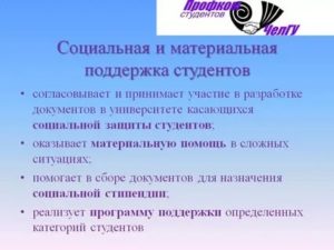 Социальная Поддержка Студентов В России